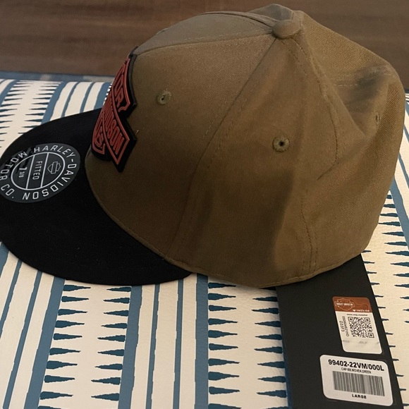*NWT* Men Harley Davidson Fitted 7 3/8 Woven Baseball Hat/Cap. - Picture 3 of 5